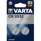 Lithium knoopcel Varta CR2032, vervangt DL2032 IEC CR2032 Blisterverpakking van 2