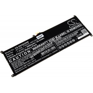 Accu voor laptop Dell   XPS 12 9250 / Latitude 12 7275 / Type 7VKV9