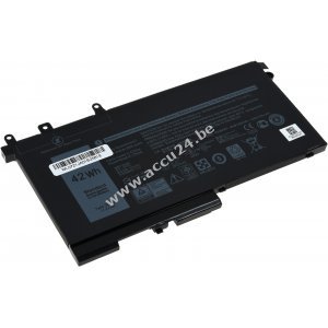 Batterij geschikt voor Laptop Dell Breedtegraad E5480, Breedtegraad E5280, Type 45N3J o.a.