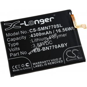 Accu geschikt voor smartphone, mobiele telefoon Samsung Galaxy Note 10 Lite, SN-N770F/DS, type EB-BN770ABY e.a.