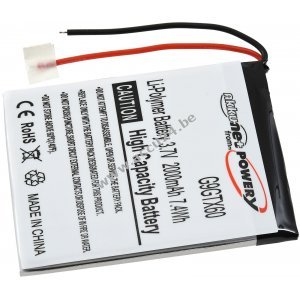 Batterij geschikt voor GP S, Navigatie NavGear GTX-60, RSX-60, Type A505068G e.a.