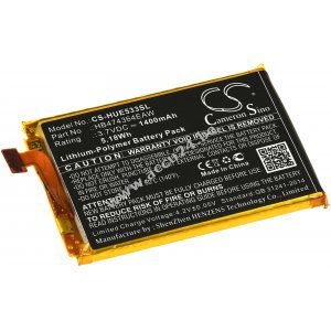 Batterij geschikt voor WLAN HotSpot Router Huawei E5338 / E5338-BK / type HB474364EAW