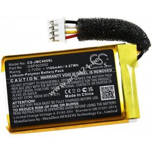 Batterij geschikt voor luidspreker, Luidspreker JBL Clip 4, type GSP903052