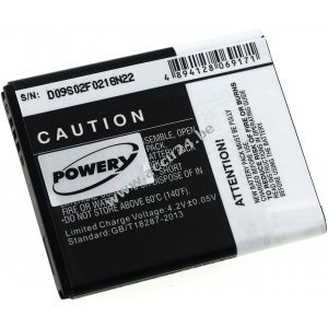 PowerAccu voor Smartphone Samsung Galaxy 551 / Wave 533 / GT-i5510 / Type EB494353VU