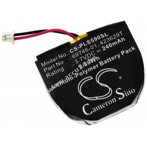 Batterij geschikt voor Bluetooth Headset Plantronics Pulsar 590 / 590A / 590E / Type 67777-01