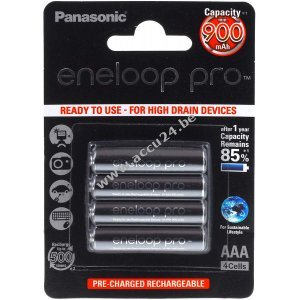 Panasonic eneloop Pro Batterij AAA - Blister van 4 (BK-4HCCE/4BE)