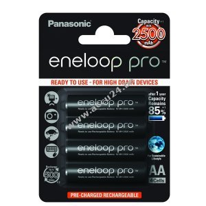 Panasonic eneloop Pro BK-3HCDE/4BE 2500mAh Blister van 4