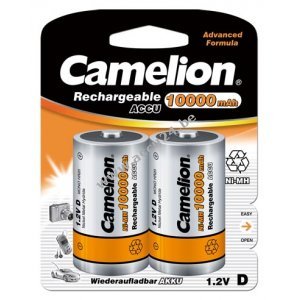 Camelion Ni-MH oplaadbare batterij HR20 Mono D 2er blaar 10000mAh