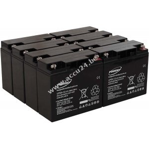 Powery Lood-Gel Accu voor USV APC Smart-UPS SUA5000RMI5U 20Ah (vervangt ook 18Ah)