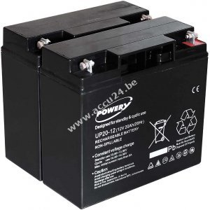 Powery Lood-Gel Accu voor USV APC Smart-UPS RBC7 20Ah (vervangt ook 18Ah)