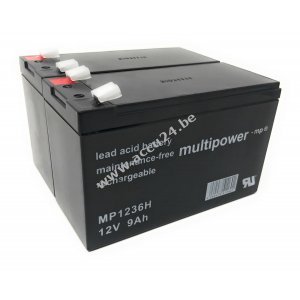 Loodbatterij MP1236H voor UPS APC Smart-UPS 750 9Ah 12V (vervangt ook 7,2Ah/7Ah)