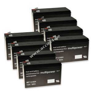 Loodaccu MP1236H voor APC Smart-UPS SUA3000RMXLI3U 9Ah 12V (vervangt ook 7,2Ah/7Ah)