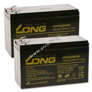 KungLong Lood gel batterijen compatibel met UPS APC RBC 48 9Ah 12V (vervangt ook 7,2Ah / 7Ah)