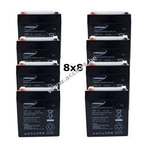 Powery Lood gel batterij 12V 6Ah voor APC Smart-UPS RT 15K RM