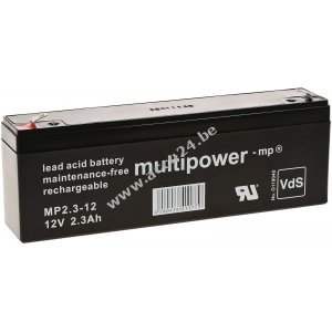 Loodbatterij (multipower) MP2,3-12 vervangt MP2,2-12 Vds