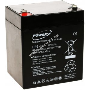 Powery Loodgelbatterij 12V 6Ah