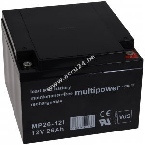 Multipower Loodbatterij MP26-12I Vds 12V 26Ah