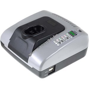 Powery Acculader voor Wrth en Bosch -O-Pack 7,2V-36V met USB