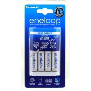 Lader Panasonic eneloop BQ-CC18 incl. 4x batterij Panasonic eneloop AA 1900mAh