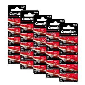 50x Camelion knoopcel LR66 / AG4 / G4 / LR626 / 177 / SR626W / GP77A / 377