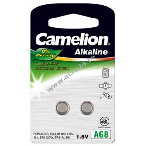 Camelion Knoopcel 391 LR55 LR1120 AG8 Blister van 2