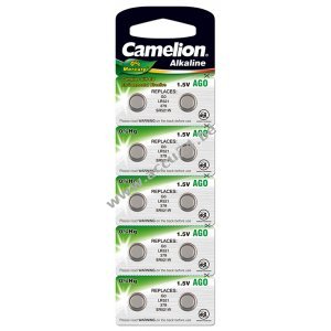 Camelion Knoopcel LR63 / AG0 / LR521 / 379 / SR521W Blister van 10