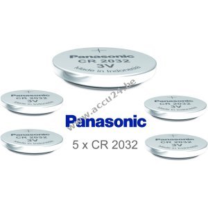 Panasonic Lithium knoopcel CR2032 / DL2032 / ECR2032 5 stuks los