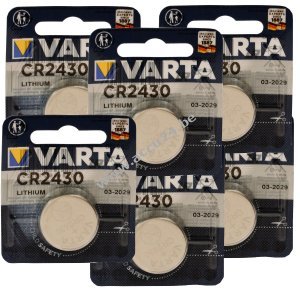 6x Lithium knoopcelbatterij Varta Elektronische CR2430 3V 1er blaar