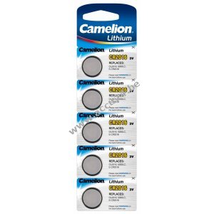 Lithium knoopcel Camelion CR2016 5st blisterverpakking