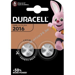 Duracell Batterij Lithium knoopcel 3V CR2016 Origineel