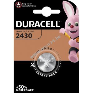 Lithium knoopcel Duracell CR2430, DL2430 1 blisterverpakking