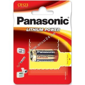 Fotobatterij Panasonic Fotovermogen 123 CR123A RC R123 1er blisterverpakking