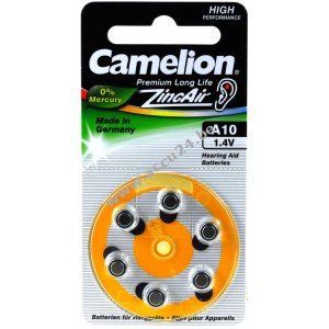 Camelion Hoortoestelbatterij A10 ZL10 PR70 PR536 AE10 DA10 10AE V10AT PR230 Blister van 6