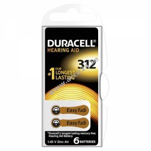 Duracell Hoortoestelbatterij 312AE / AE312 / DA312 / PR41 / PR736 / V312AT Blister van 6