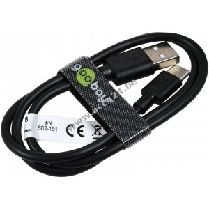 goobay USB-C oplaad- en synchronisatiekabel voor apparaten met USB-C-aansluiting, 0,5 m, zwart
