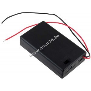 Batterijhouder voor 3x Micro/AAA-batterijen met aansluitkabel