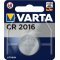Lithium knoopcel, batterij Varta CR 2016, IEC CR2016, vervangt ook DL2016, 3V 1 blisterverpakking