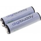 Digibuddy 18650 accu Li-Ion-Zelle 2er Pack für Taschenlampen o. Kleingeräte