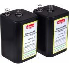 4R25 6V-Blokbatterij Vervanging voor Nissen Lantaarn accu IEC 4R25 2 per Set