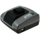 Powery Acculader met USB voor Milwaukee B18 serie / 18V Li-Ion