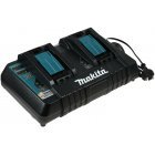 Dubbele lader Makita type DC18RD voor blokbatterijen 9,6V-14,4V NiMH / 14,4V-18V Li-Ion-batterijen Origineel