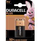 Batterij Duracell Plus Voeding MN1604 6LR61 9V-blokblisterverpakking