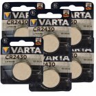 6x Lithium knoopcelbatterij Varta Elektronische CR2430 3V 1er blaar