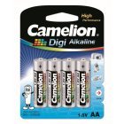 Batterij Camelion Digi Alkaline LR6 Mignon AA MN1500 AM3 Blister van 4