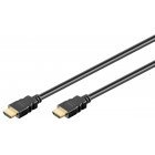 High Speed HDMI-kabel met standaard stekker (type A) 1,5 m, zwart, vergulde connectoren
